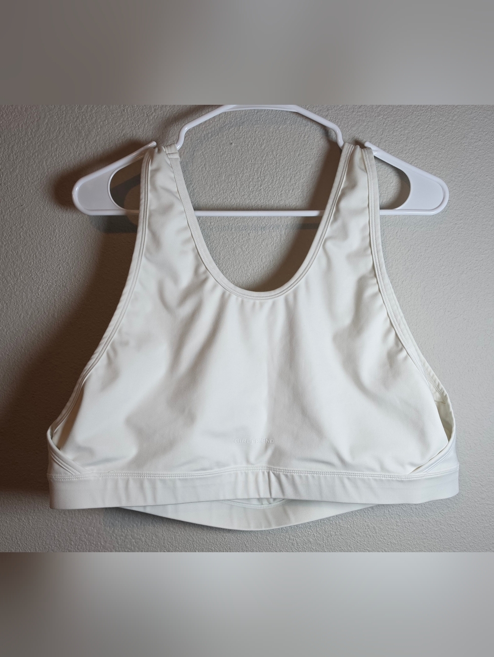 ​Girlfriend Collective White Sports Bra 4X Plus Size Sustainable Eco-Friendly - Picture 2 of 5